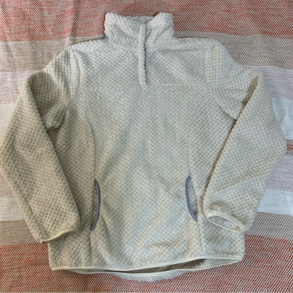 Eddie Bauer Textured Fleece Quarter Snap Pullover Size Medium